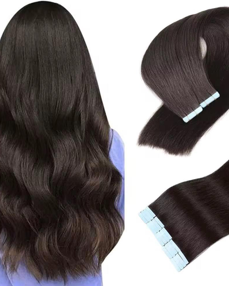 Extension adhésive long cheveux russes color 2