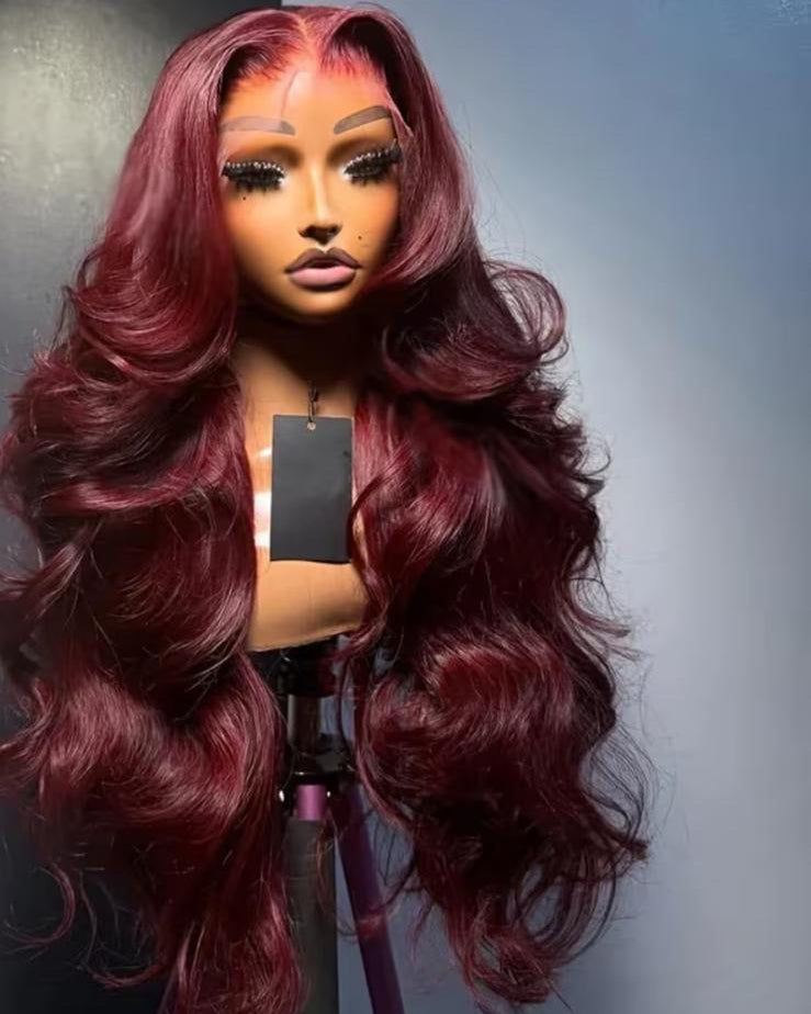Wig brésilien lisse colorj99 lace frontale HD