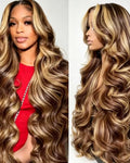Wig brésilien lisse color27/4 lace frontal HD