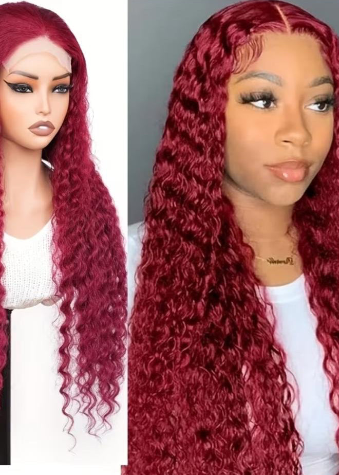 Wig brésilien curly colorj99 lace frontale HD