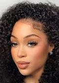 Wig brésilien curly color1 lace frontale HD