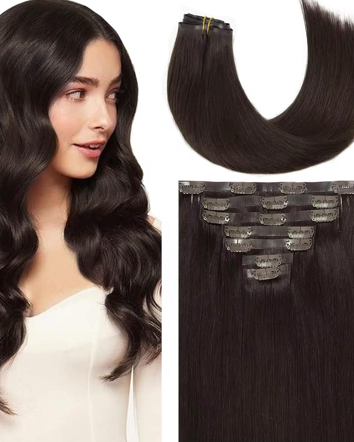 Extension clips cheveux russes color 4