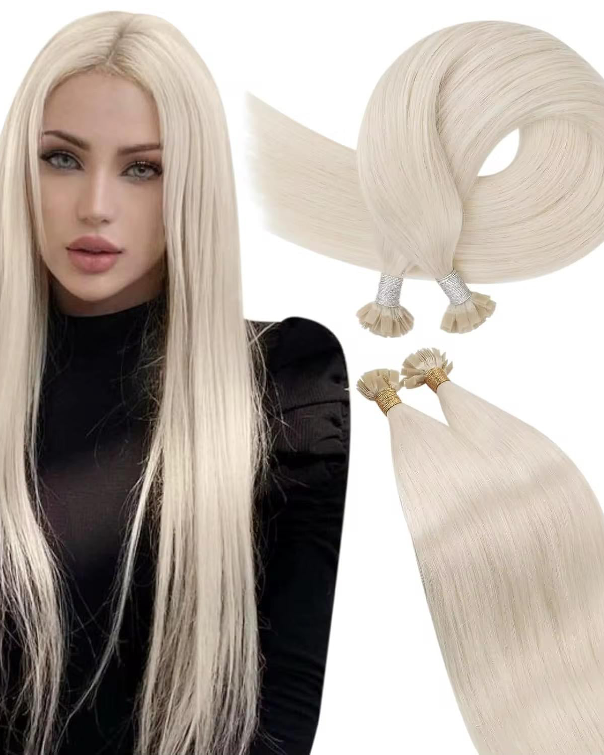 Extensions adhésives synthétiques semi-naturelles, lot de 10 pièces, color 613