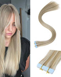 Extensions adhésives synthétiques semi-naturelles, lot de 10 pièces, color p86/613