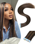 Extensions adhésives synthétiques semi-naturelles, lot de 10 pièces, couleur H2/426