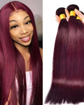 Cheveux brésiliens straig virgin hair naturels Grade 15 color 99J