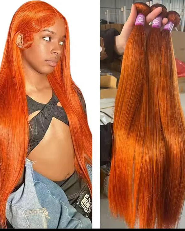 Cheveux brésiliens straig virgin hair naturels Grade 15 color 350