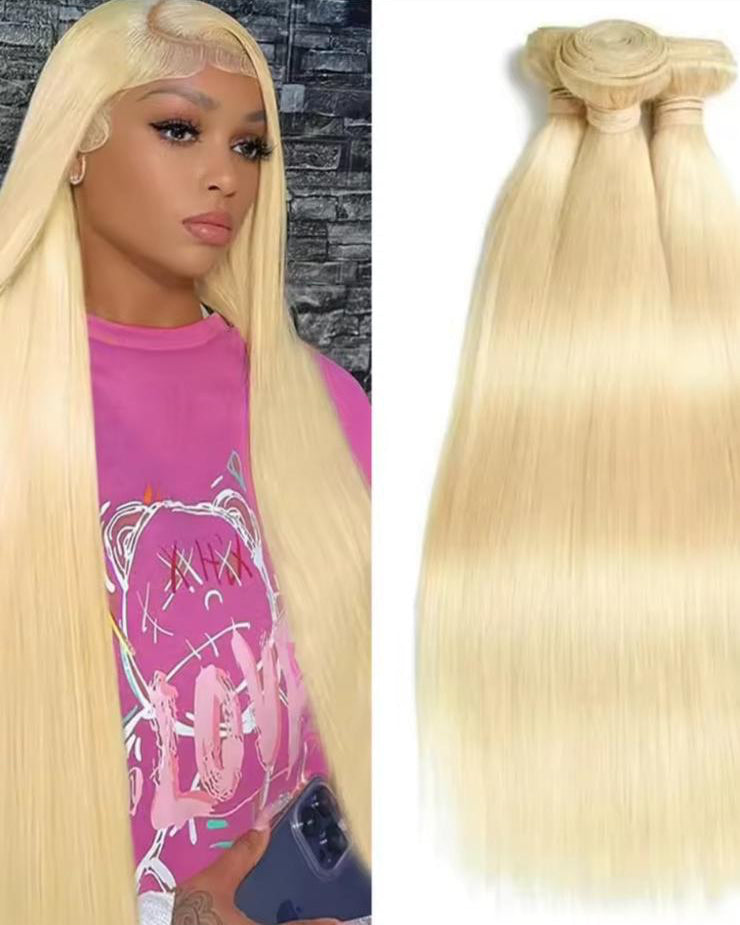Cheveux brésiliens straig virgin hair naturels Grade 15 color 613