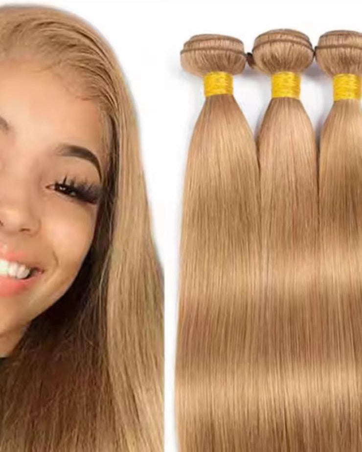 Cheveux brésiliens straig virgin hair naturels Grade 15 color 27