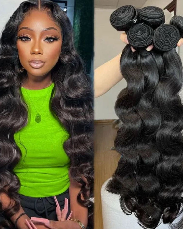 Cheveux brésiliens naturels Grade 11A body waive